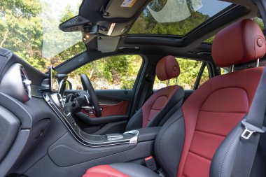 Hong Kong, Çin 9 Nisan 2020 Mercedes-Benz GLC 2020 İç İşleri 9 Nisan 2020, Hong Kong.