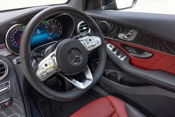 Hong Kong China Abril 2020 Mercedes Benz Glc 2020 Interior — Foto de Stock