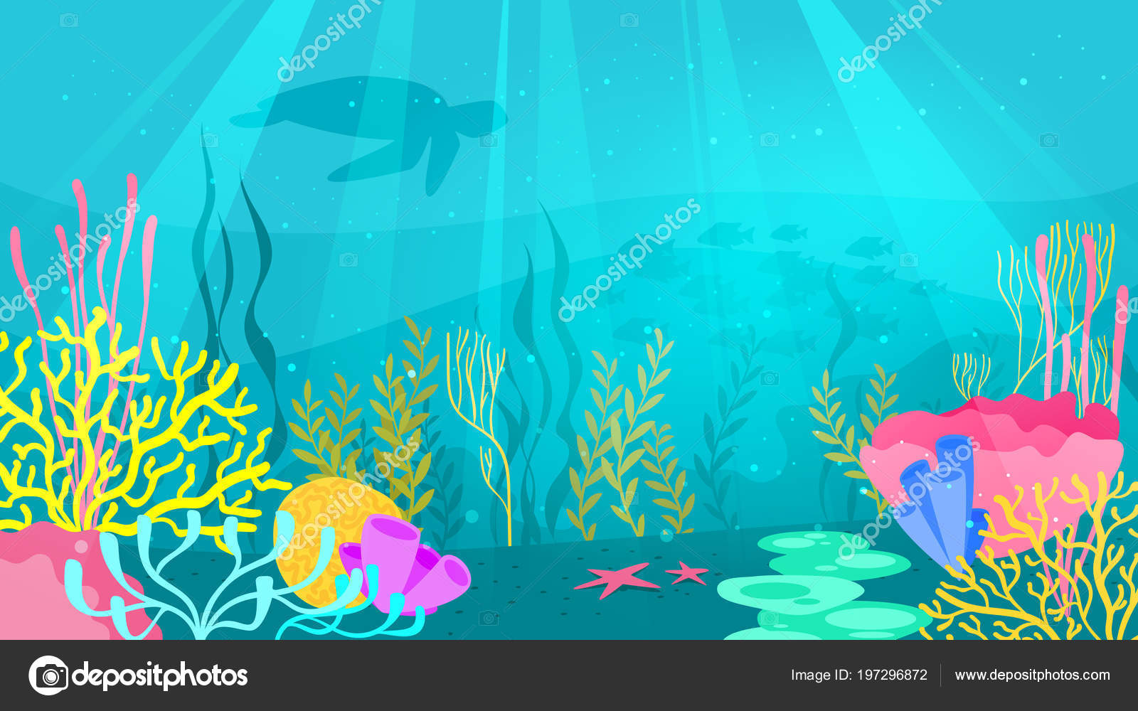 Underwater Background With Sea Flora Stock Vector Image By C Tkronalter9 Gmail Com
