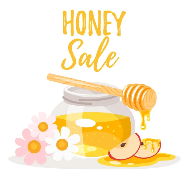 Banner de venda de mel —  Vetores de Stock
