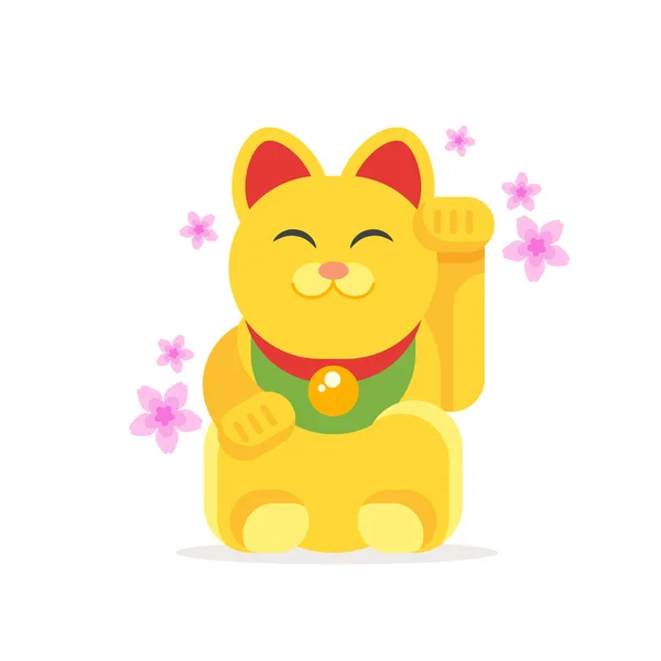 Τυχερός γάτα maneki neko — Διανυσματικό Αρχείο