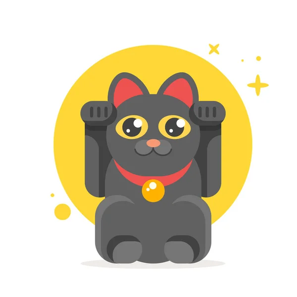 Τυχερός γάτα maneki neko — Διανυσματικό Αρχείο