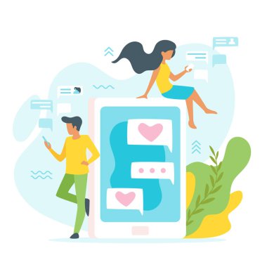 Online Arkadaşlık kavramı.