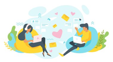 Online Arkadaşlık kavramı. 