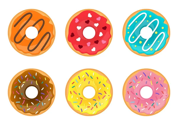 Set of doughnuts — Stock Vector