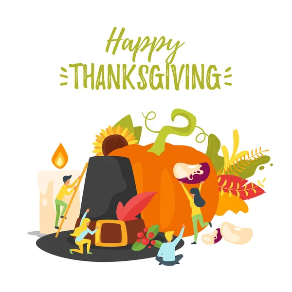 Şükran günü sembolleri ile insan siluetleri