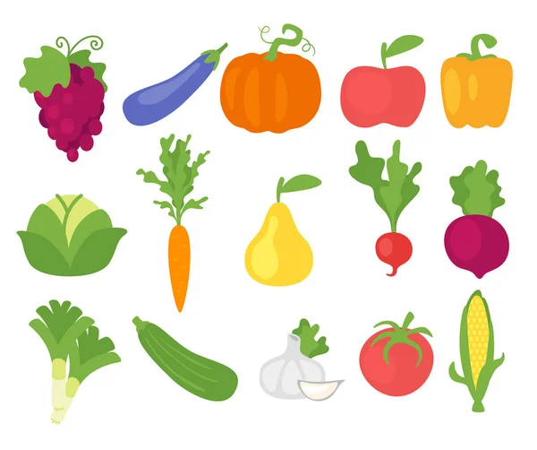 Zöldség, egyszerű minimalista stílusban — Stock Vector