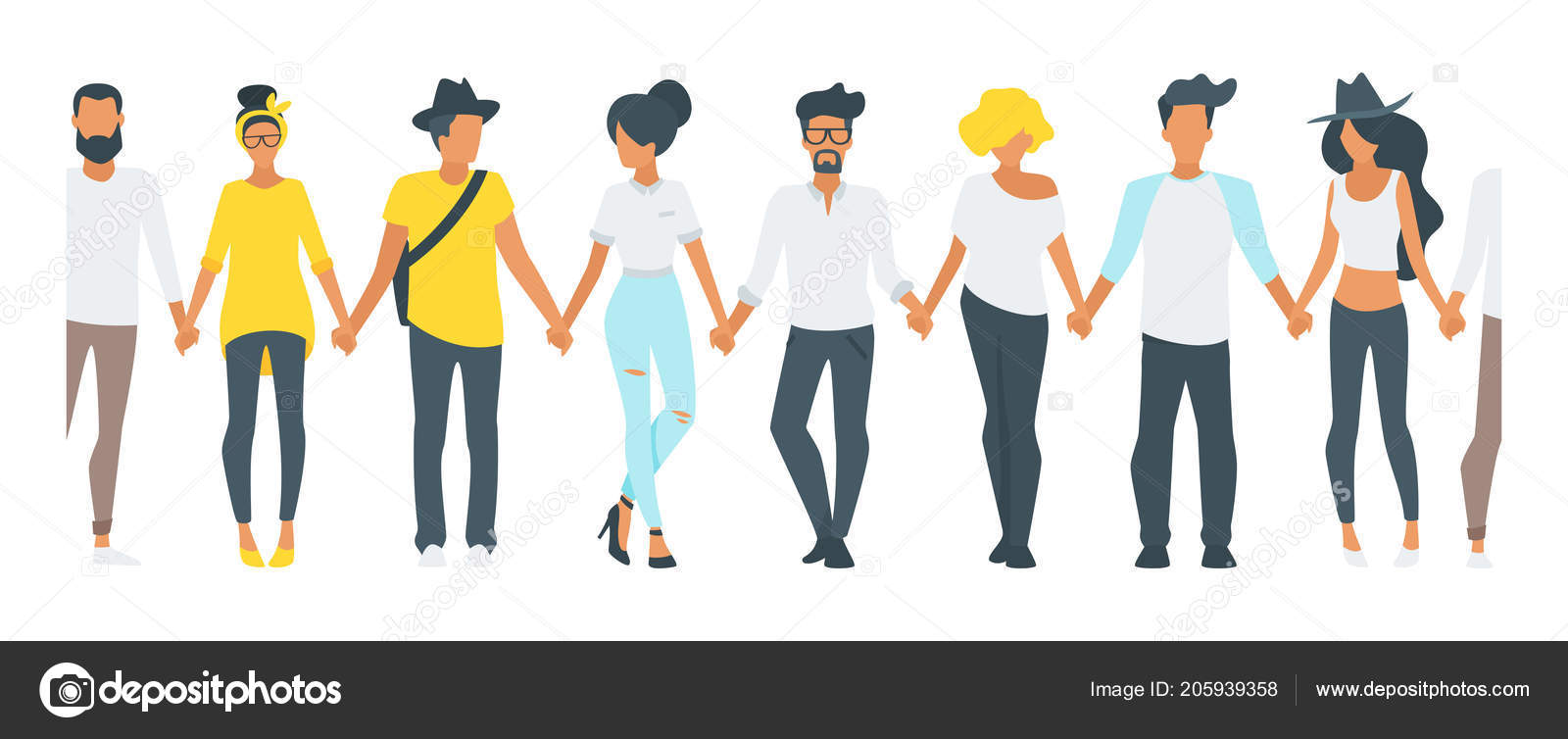 손을 잡는 사람들 스톡 벡터 - ©tkronalter9.gmail.com 205939358, image size:1600x754