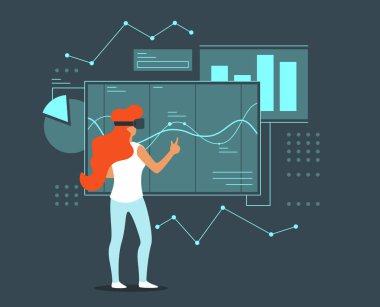 Sanal Gerçeklik Gözlüklü Kadın