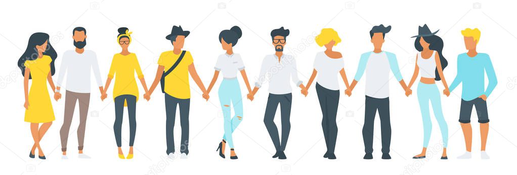 people holding hands