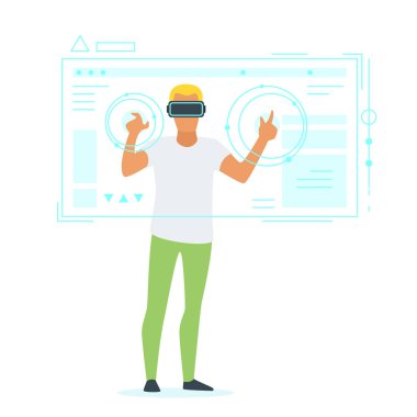 Sanal gerçeklik gözlüklü adam