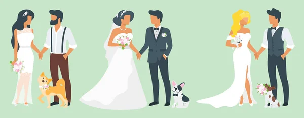 Illustration zum Hochzeitstag — Stockvektor
