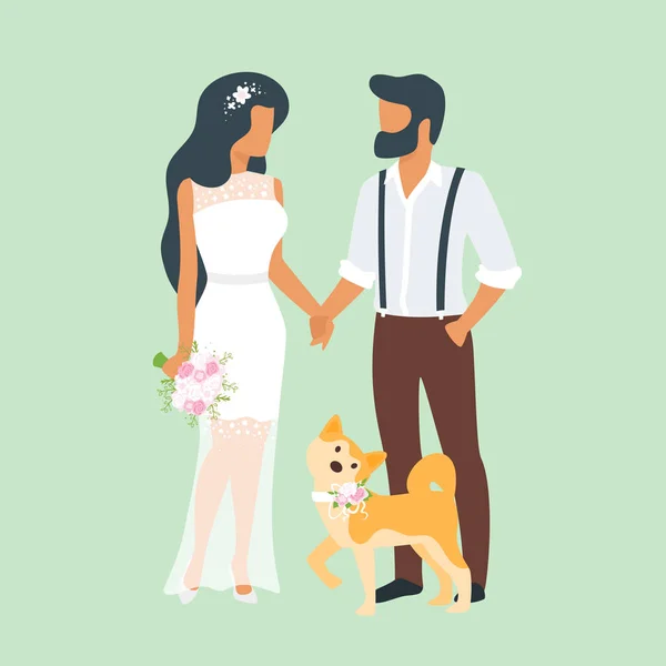 結婚式の日のイラスト — ストックベクタ