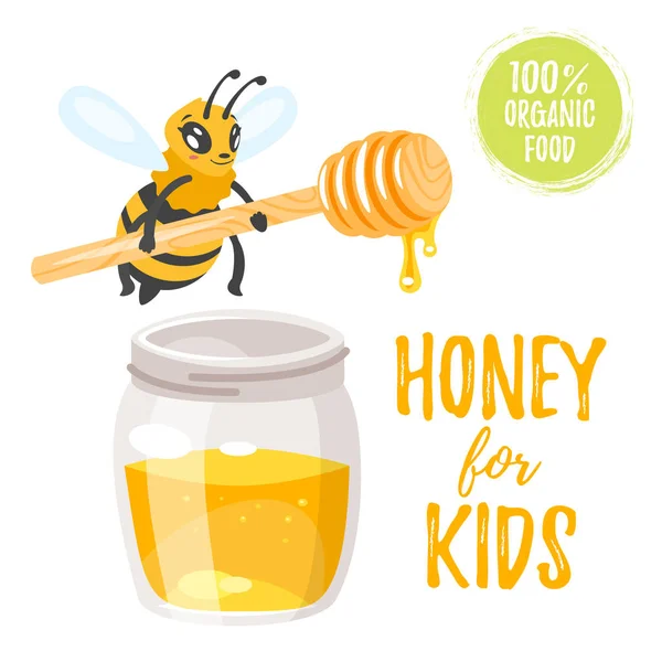 Honung för barn illustration — Stock vektor