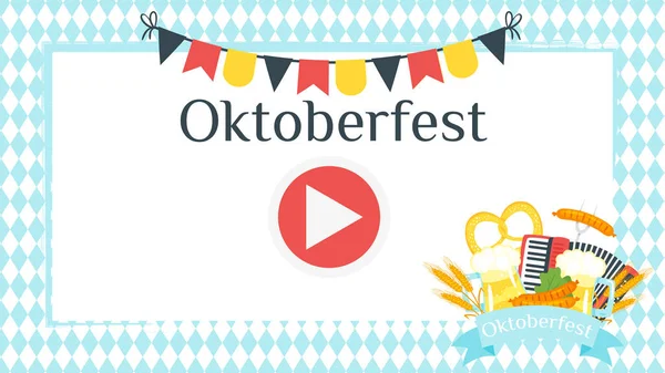 Octoberfest ευχετήρια κάρτα — Διανυσματικό Αρχείο