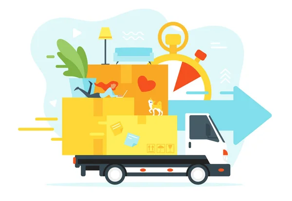 Concept for moving home — Stock Vector