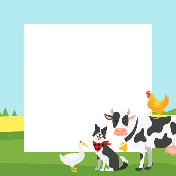 Farm video photo frame — Stock Vector