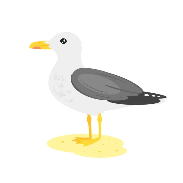 Mouette de style dessin animé . — Image vectorielle