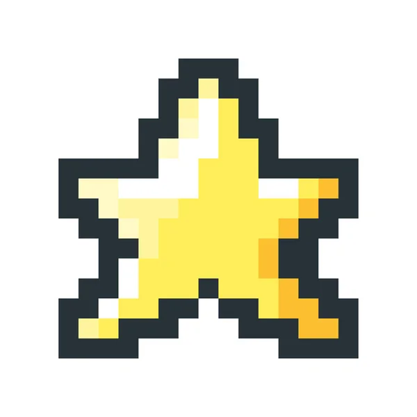 Csillag pixel művészet ikon — Stock Vector