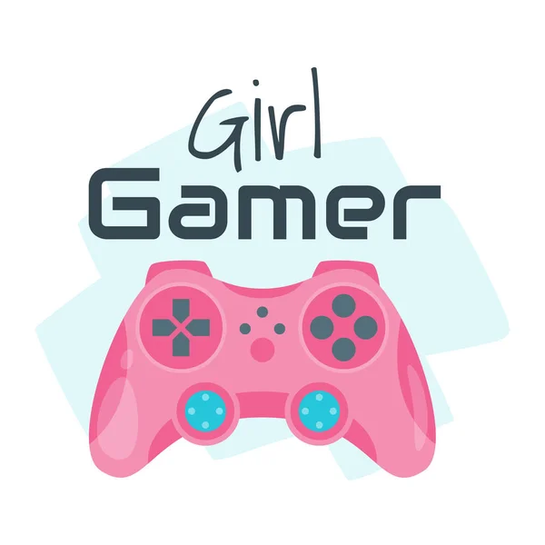 Premium Vector  Girl gamer playing online games