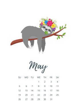 Mayıs 2019 yılı takvim sayfası