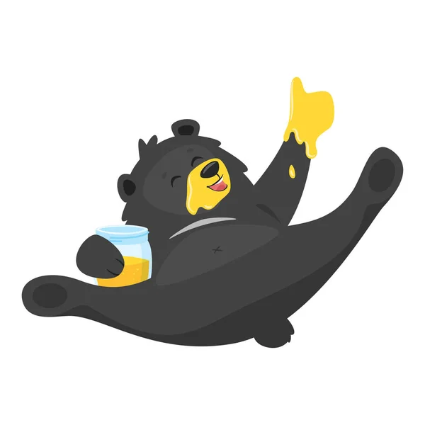 Cartoon schwarzer cooler Bär — Stockvektor
