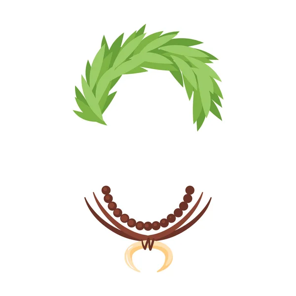 Hawaii gezicht element carnaval masker — Stockvector