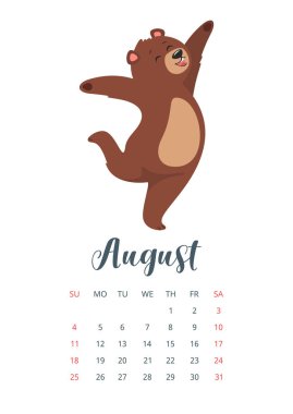 2019 yılı takvim sayfası