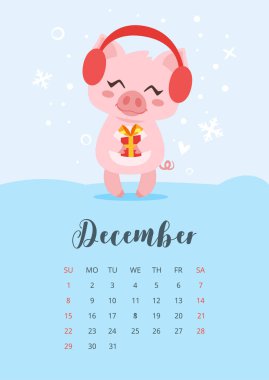 2019 yılı takvim sayfası