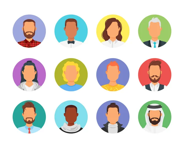 Set of people avatar — Stock Vector