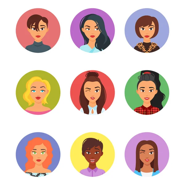 Ensemble de personnes avatar — Image vectorielle