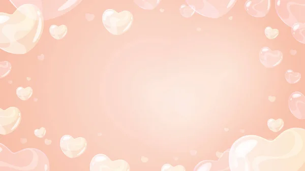 Savon bulles en forme de coeur — Image vectorielle