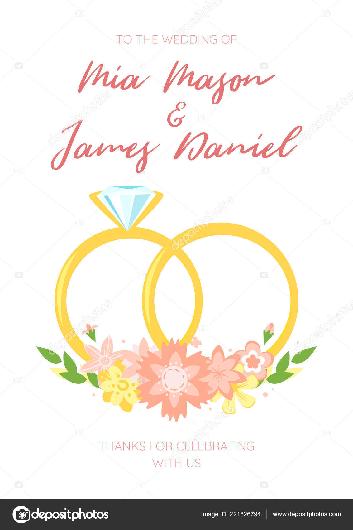 save the date invitation template stock vector save the day template