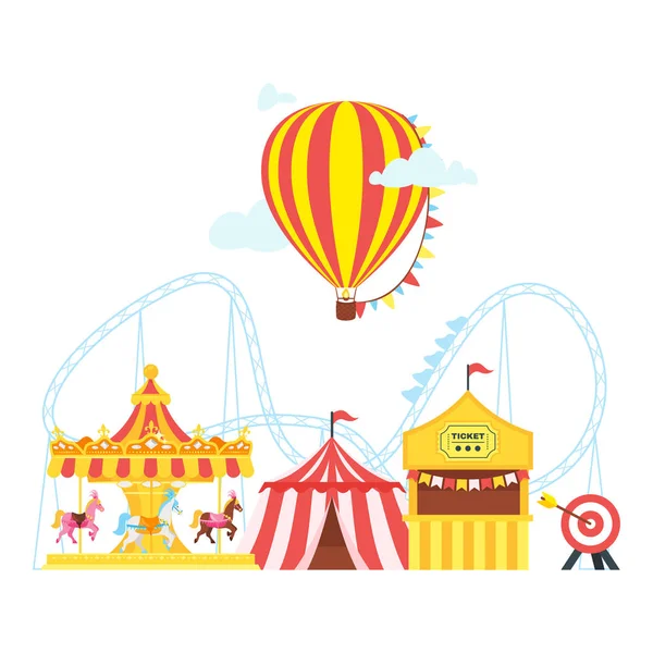 Çocuklar için eğlence parkı karnaval — Stok Vektör