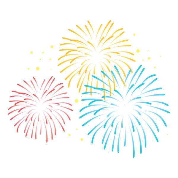 Vector colorful fireworks