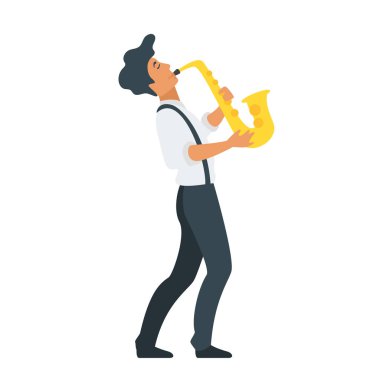 Genç saksafon müzisyen