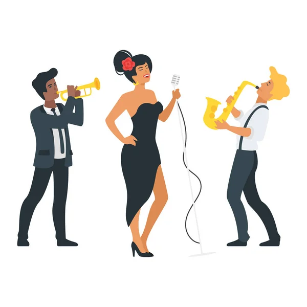 Jazz band design — Stock Vector