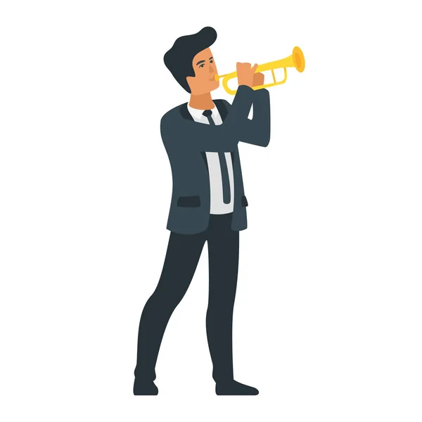 Поющий джаз красивый мужчина — стоковый вектор