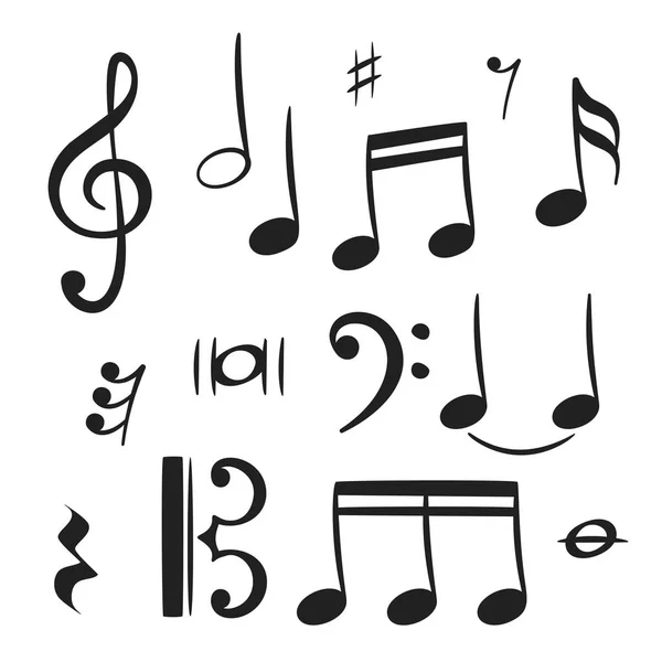 Music notes for decoration design — Stock Vector