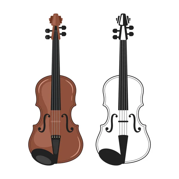 Instrumento musical - violino —  Vetores de Stock