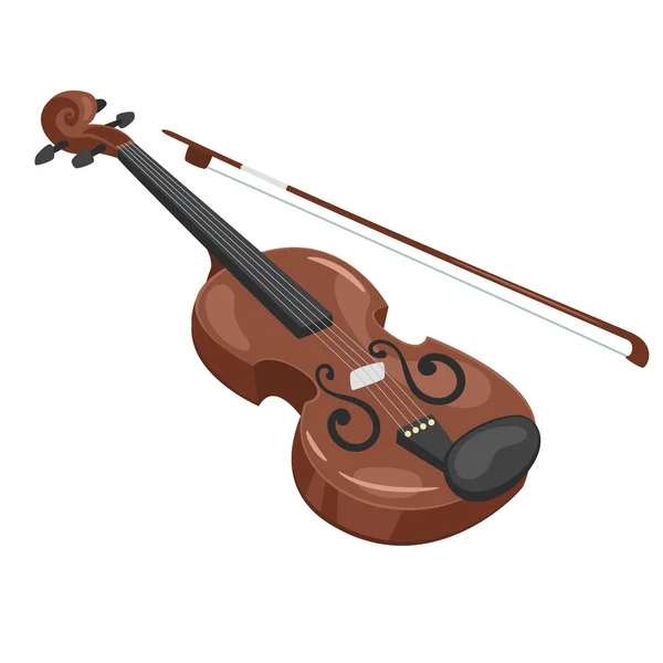 Instrumento musical - violino —  Vetores de Stock