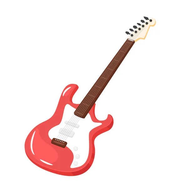 Instrumento de música - guitarra eléctrica — Vector de stock