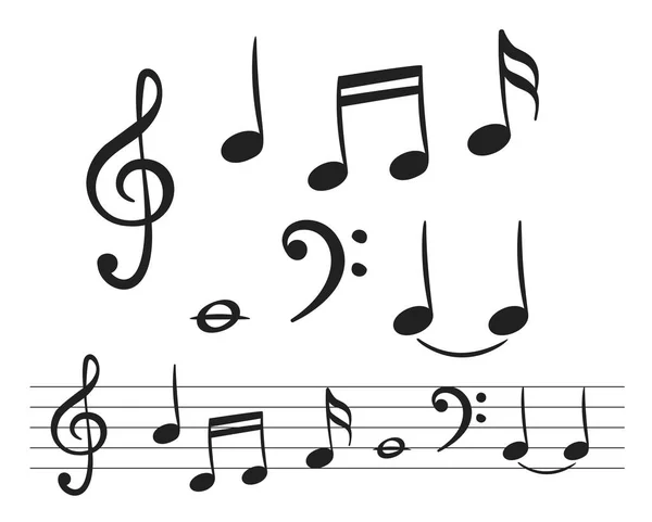 Note musicali per la decorazione di design — Vettoriale Stock