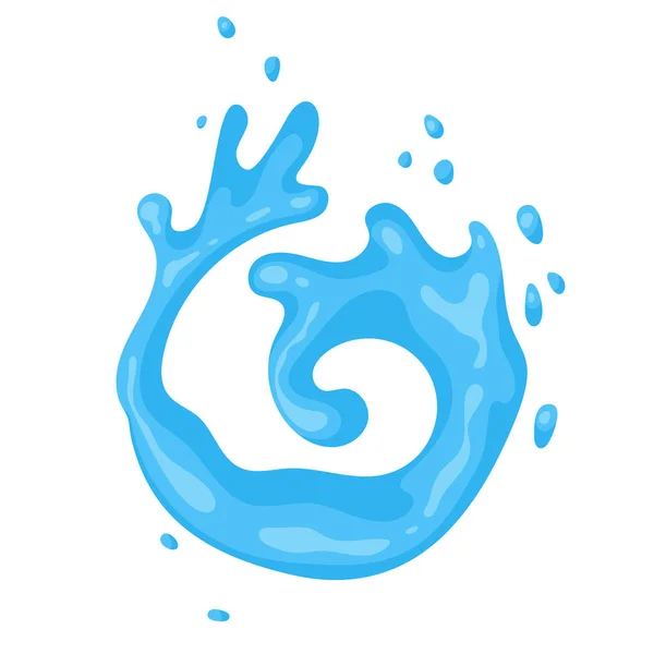 Water splash. Vectorillustratie cartoon — Stockvector