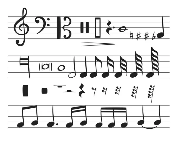 Музыкальные ноты для оформления — стоковый вектор