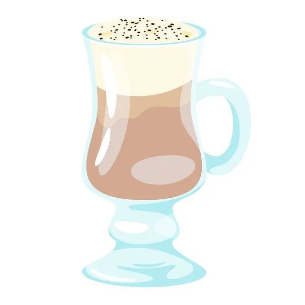 Icono Café Con Leche Para Diseño Del Menú Ilustración Vectorial — Vector de stock