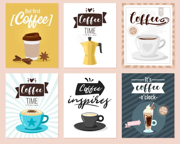 Modèle d'affiche de café pour restaurant — Image vectorielle