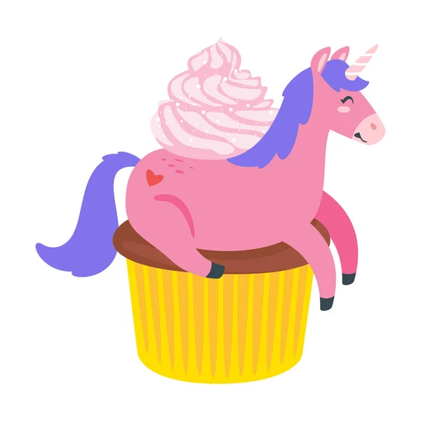 Cute unicorn. Fairytale animal — Stock Vector