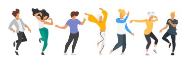 dans eden insanlar siluet