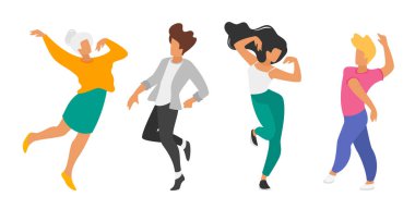 dans eden insanlar siluet